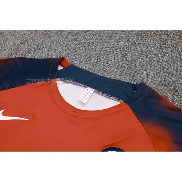 Tuta da Track del Paris Saint-Germain Manga Corta 2023-2024 Rosso y Blu - Pantalon Corto